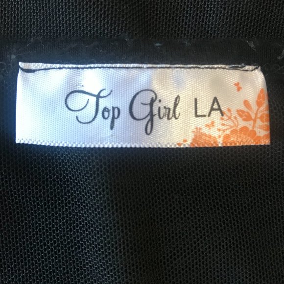 Top Girl LA Sheer Top Short Sleeve Size 1X - Picture 3 of 4